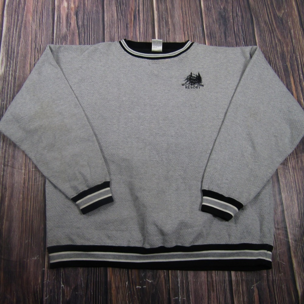 BAC Premier Sweatshirt Mens 2XL Gray Pullover Knit Moose Jaw Resort Logo